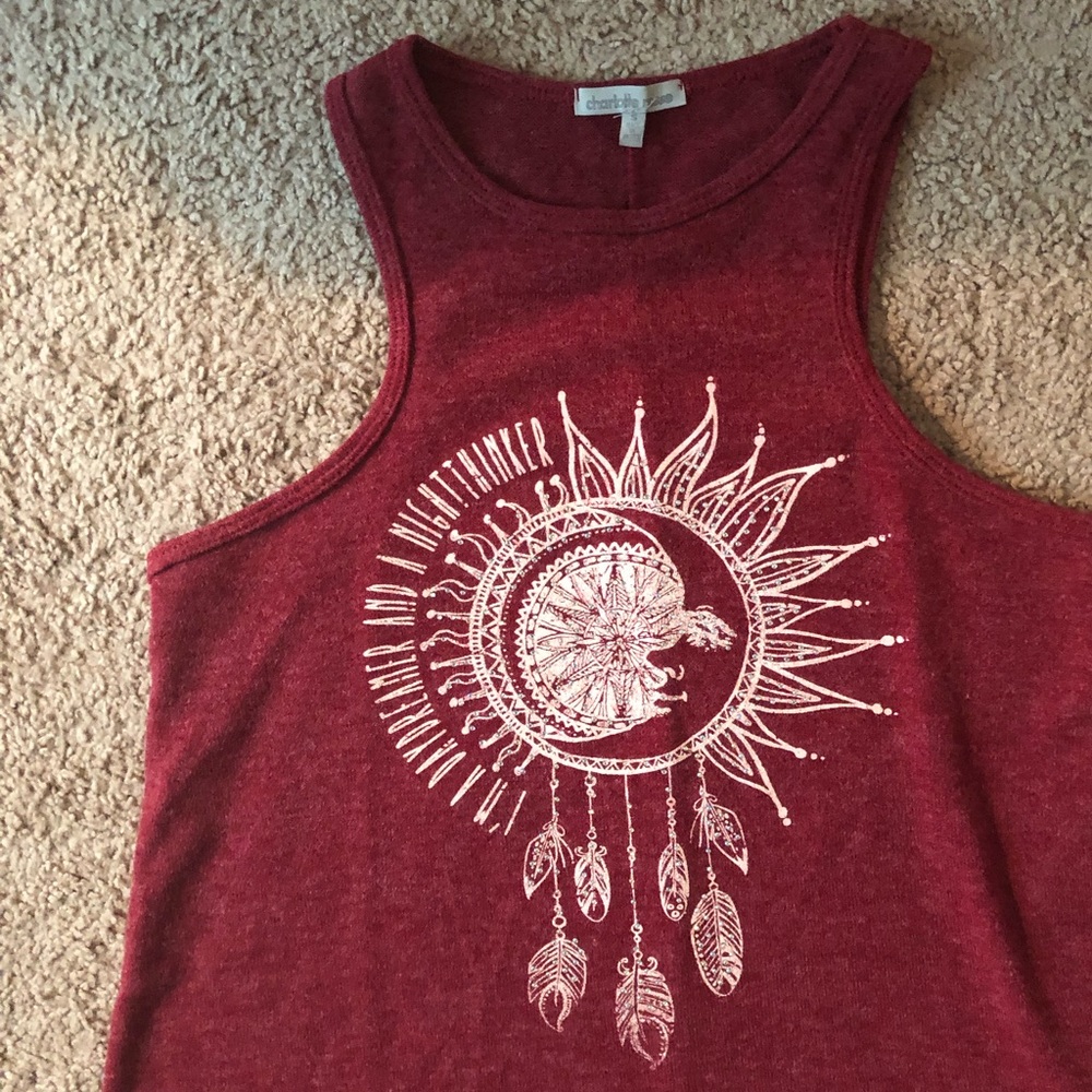 Maroon Dream Catcher High Neck Tank